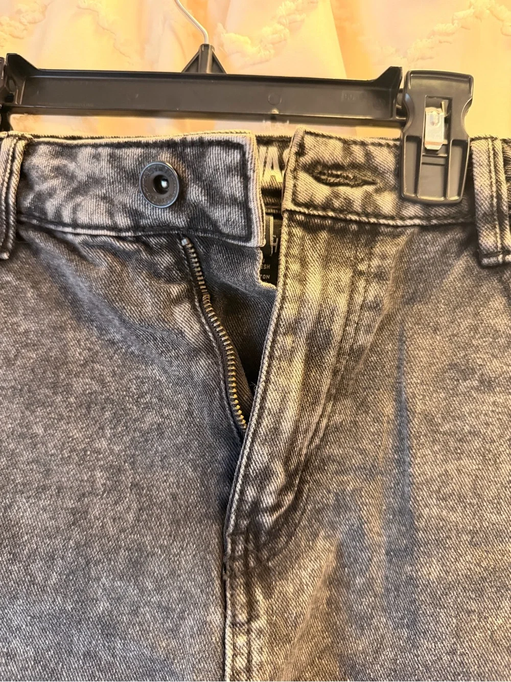 Rewash Black Washed Denim Cutoff Shorts